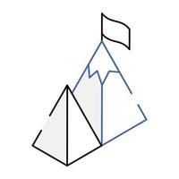 icône isométrique de la mission commerciale accomplie, conception modifiable vecteur