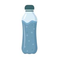 bouteille d'eau en plastique avec des bulles. vecteur