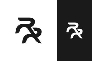 vecteur de conception de logo monogramme simple rr