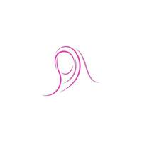 hijab logo icône illustration conception vecteur