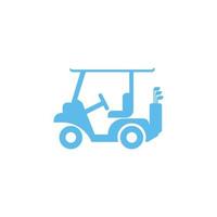 illustration de concept de conception d'icône de voiturette de golf vecteur