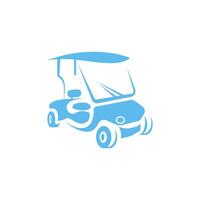 illustration de concept de conception d'icône de voiturette de golf vecteur