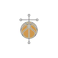 modèle d'illustration de conception de logo d'icône de basket-ball vecteur