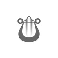 illustration d'icône d'instrument de musique harpe vecteur