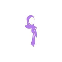 modèle de conception d'illustration d'icône de logo hijab vecteur