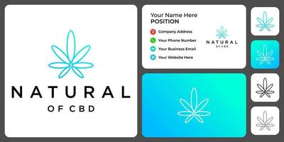 création de logo cbd simpliste avec modèle de carte de visite. vecteur