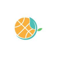 modèle d'illustration de conception de logo d'icône de basket-ball vecteur
