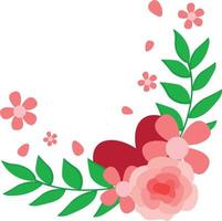 fleur cadre vecteur clipart