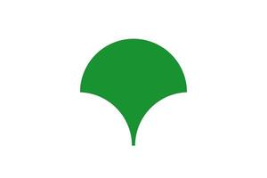 drapeau officiel de la ville de tokyo avec symbole vert, illustration vectorielle vecteur