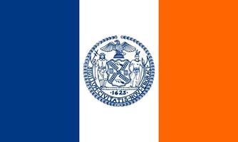 drapeau officiel de la ville de new york, illustration vectorielle vecteur