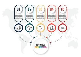 modèle d'options de nombre infographie abstraite. illustration vectorielle. peut être utilisé pour la mise en page du flux de travail, le diagramme, les options d'étape commerciale, la bannière, la conception Web. icônes de course. vecteur