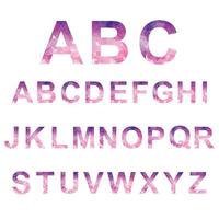 alphabet low poly, vecteur lowpoly, police de mosaïque alphabet vecteur