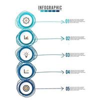 modèle d'infographie de cercle d'affaires, peut être utilisé pour la mise en page du flux de travail, le diagramme, le site Web, le rapport d'entreprise, la publicité, le marketing. illustration vectorielle vecteur