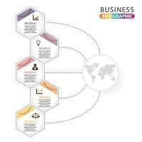 modèle d'options d'infographie abstraite numéro 5. illustration vectorielle. peut être utilisé pour la mise en page du flux de travail, le diagramme, les options d'étape commerciale, la bannière, la conception Web. visualisation des données d'entreprise. diagramme de processus. vecteur