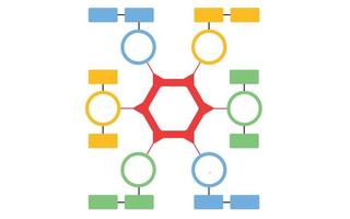 illustration vectorielle créative du modèle d'infographie de carte mentale isolé sur fond transparent avec place pour votre contenu. vecteur