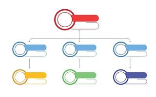 diagramme de flux. organigrammes de flux de travail, graphique d'infographie structurelle d'entreprise et ensemble de vecteurs isolés de diagrammes fluides. structure hiérarchique de l'entreprise, diagramme et organigramme organisationnel vecteur