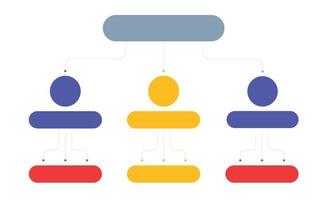 diagramme de flux. organigrammes de flux de travail, graphique d'infographie structurelle d'entreprise et ensemble de vecteurs isolés de diagrammes fluides. structure hiérarchique de l'entreprise, diagramme et organigramme organisationnel vecteur