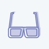 lunettes d'icône. adapté au symbole du parti. vecteur