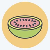 icône melon. adapté au symbole des fruits et légumes vecteur