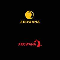 logo mascotte arowana vecteur