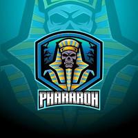 création de logo de mascotte pharaon esport vecteur