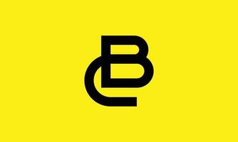 alphabet lettres initiales monogramme logo cb, bc, c et b vecteur
