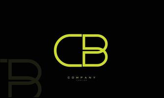 alphabet lettres initiales monogramme logo cb, bc, c et b vecteur