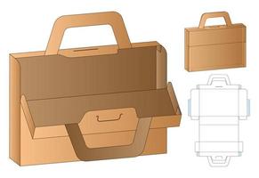 boîte d'emballage conception de modèle découpé. Maquette 3D