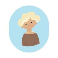 illustration vectorielle d'une femme âgée vecteur