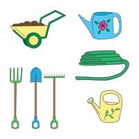 outils de jardin d'illustration vectorielle vecteur