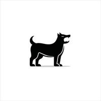 écorce chien logo simple dessin animé moderne