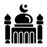 illustration vectorielle graphique de la mosquée hors ligne clip art logo icône vecteur