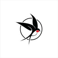 hirondelle logo marque oiseau volant vecteur