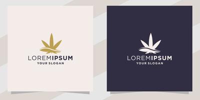 modèle de conception de logo de cannabis vecteur