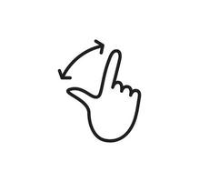 doigt geste de la main icône modèle de conception de logo vectoriel