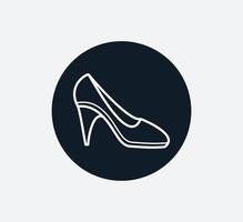 modèle de conception de logo vectoriel icône chaussures femmes