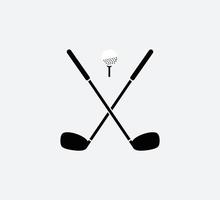 modèle de conception de logo vectoriel icône golf bâton