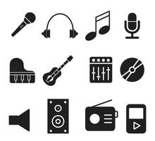 modèle de conception de logo vectoriel icône musique