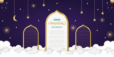 vecteur de nuit de ramadan étoiles scintillantes