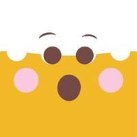 emoji illustration vectorielle expression kawaii vecteur