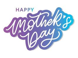lettrage de bonne fête des mères. illustration vectorielle de calligraphie à la main. carte de fête des mères avec des fleurs vecteur