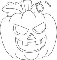 citrouille halloween coloriage isolé vecteur