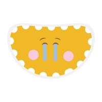 conception mignonne d'emoji dessinée à la main vecteur