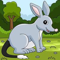 illustration de dessin animé coloré animal bilby vecteur