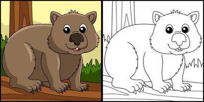 wombat animal coloriage illustration vecteur
