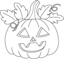 citrouille halloween coloriage isolé vecteur