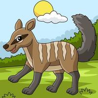 illustration de dessin animé coloré animal numbat vecteur