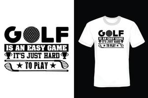 conception de t-shirt de golf, vintage, typographie vecteur