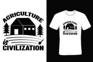 conception de t-shirt fermier, vintage, typographie vecteur