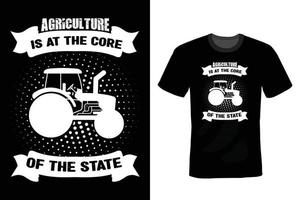 conception de t-shirt fermier, vintage, typographie vecteur
